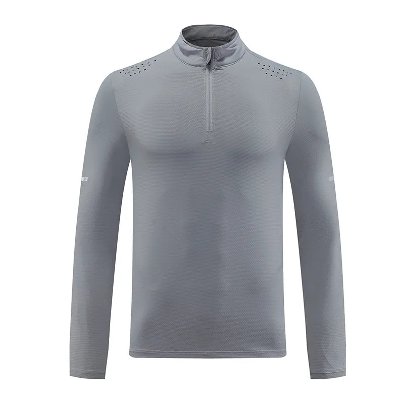 Diguan Custom Running Shirt Autumn Breathable Men’s Ultra-Lightweight Running Track Top Long Sleeve 1/4 Zip Quick-Dry