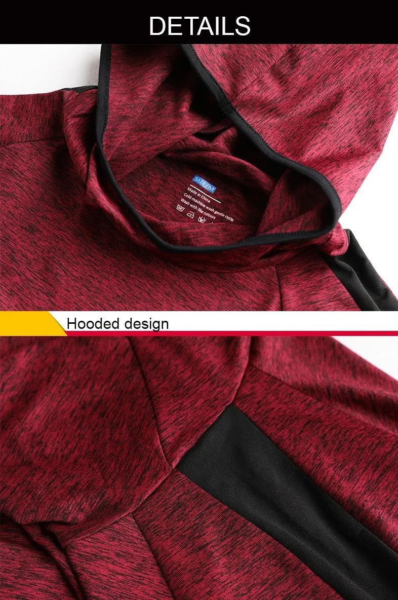 Diguan Custom Hoodie Unisex Quick-Dry Autumn/Winter Sports Hoodie Long Sleeve Breathable Fitness Top