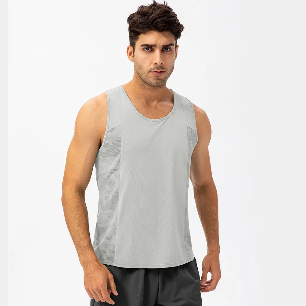 Diguan Custom Running Tank Top Quick-Dry Men’s Mesh Sports Singlet Breathable Fitness Training Vest OEM Manufacturer