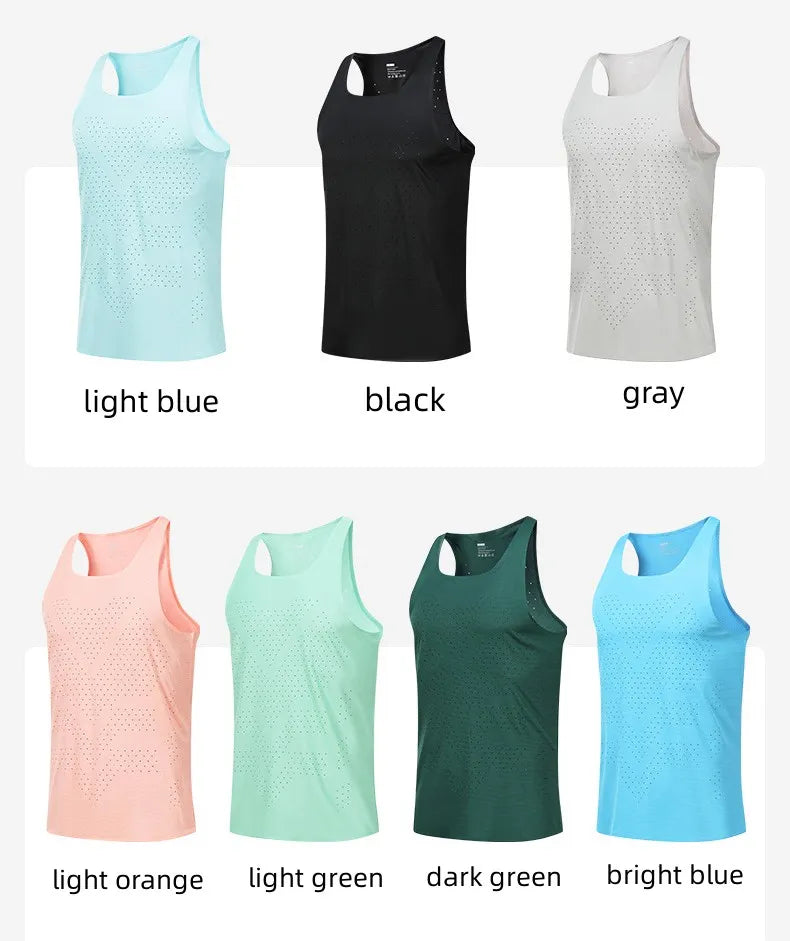 Custom Running Tank Top Stay Comfortabl Breathable Quick-dry Running Singlet Designed Men' High Performance