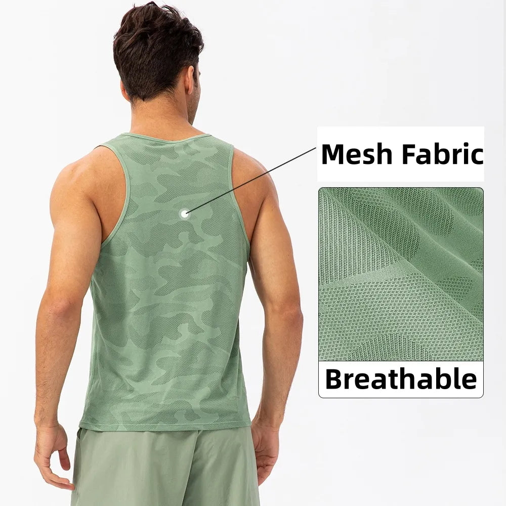 Diguan Custom Running Tank Top Quick-Dry Men’s Mesh Sports Singlet Breathable Fitness Training Vest OEM Manufacturer