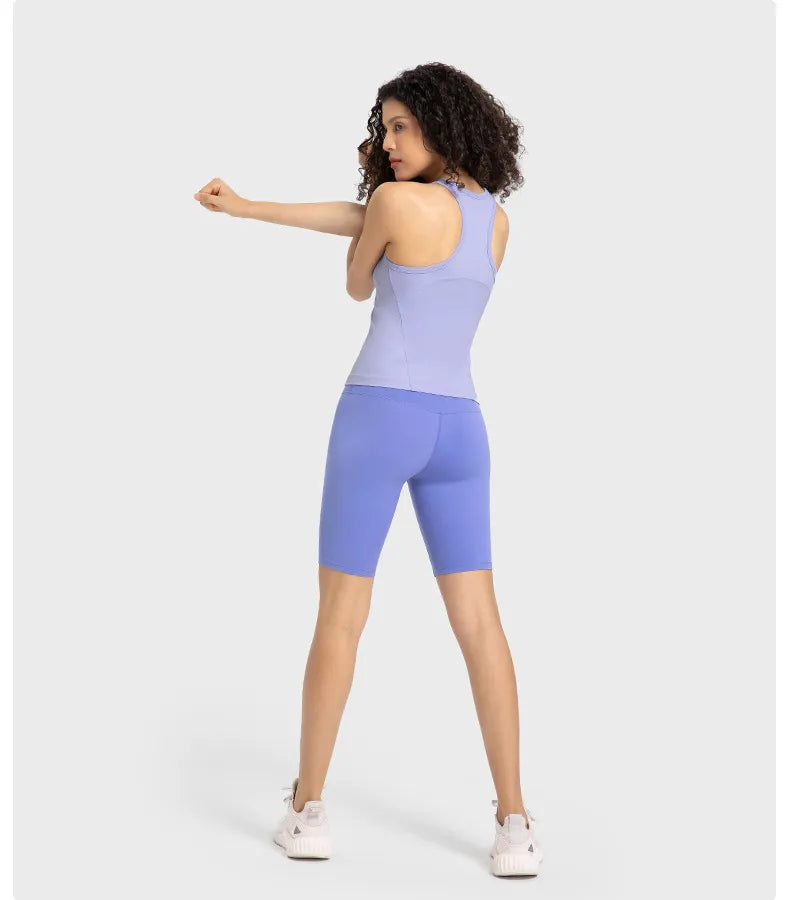 Diguan Custom Tank Top Women Sleeveless Crop Tank Square Neck Quick-Dry Stretch Workout Top CC
