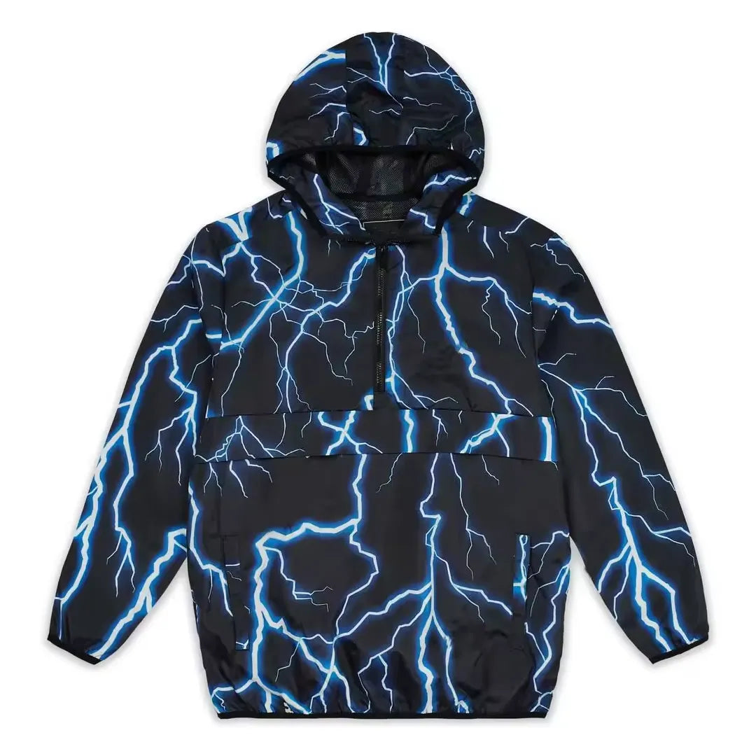 Diguan Windbreaker Customization Men’s High Collar Half-Zip Outdoor Jacket Windbreaker Breathable Training Top