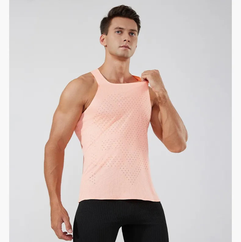 Custom Running Tank Top Stay Comfortabl Breathable Quick-dry Running Singlet Designed Men' High Performance