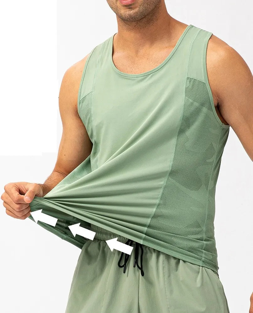 Diguan Custom Running Tank Top Quick-Dry Men’s Mesh Sports Singlet Breathable Fitness Training Vest OEM Manufacturer