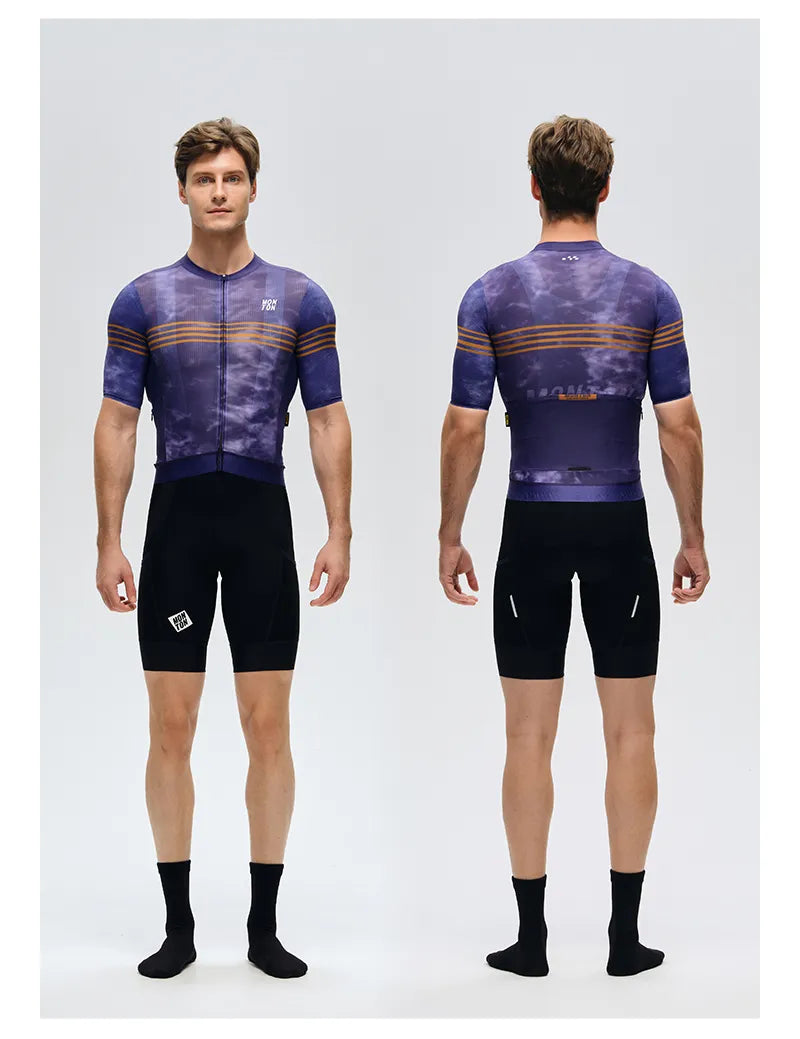 Custom Men's Cycling Jersey OEM ODM Manufacturer Quick Dry Breathable Bicycle Shirt Custom Road Bike Racing Wear Short Sleeve Top