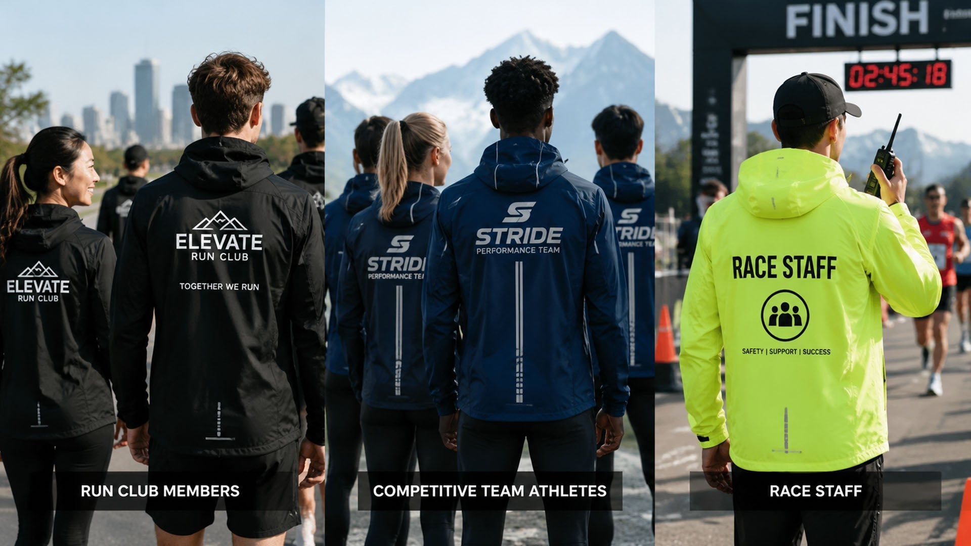 Custom Running Jackets for Run Clubs, Teams & Events