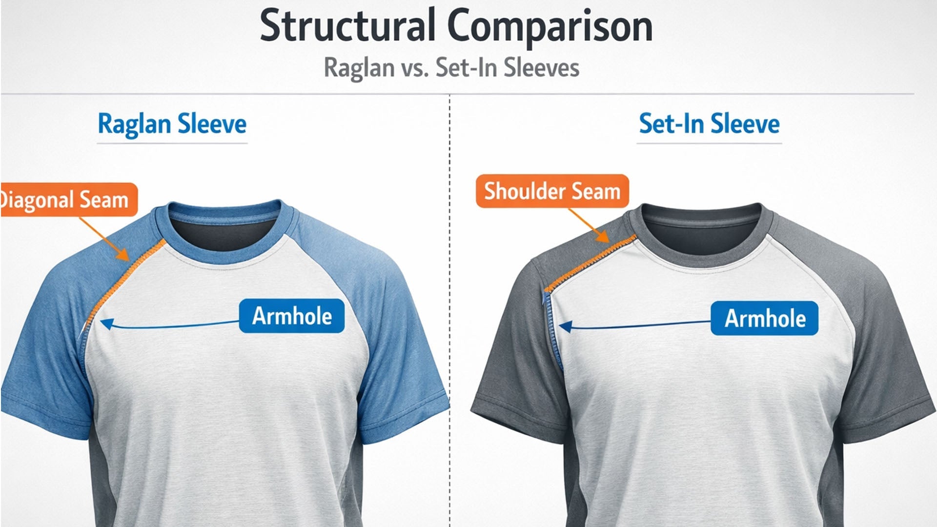 Raglan vs Set-In Sleeve Running Tees: Motion Range, Shoulder Shape & Branding Space