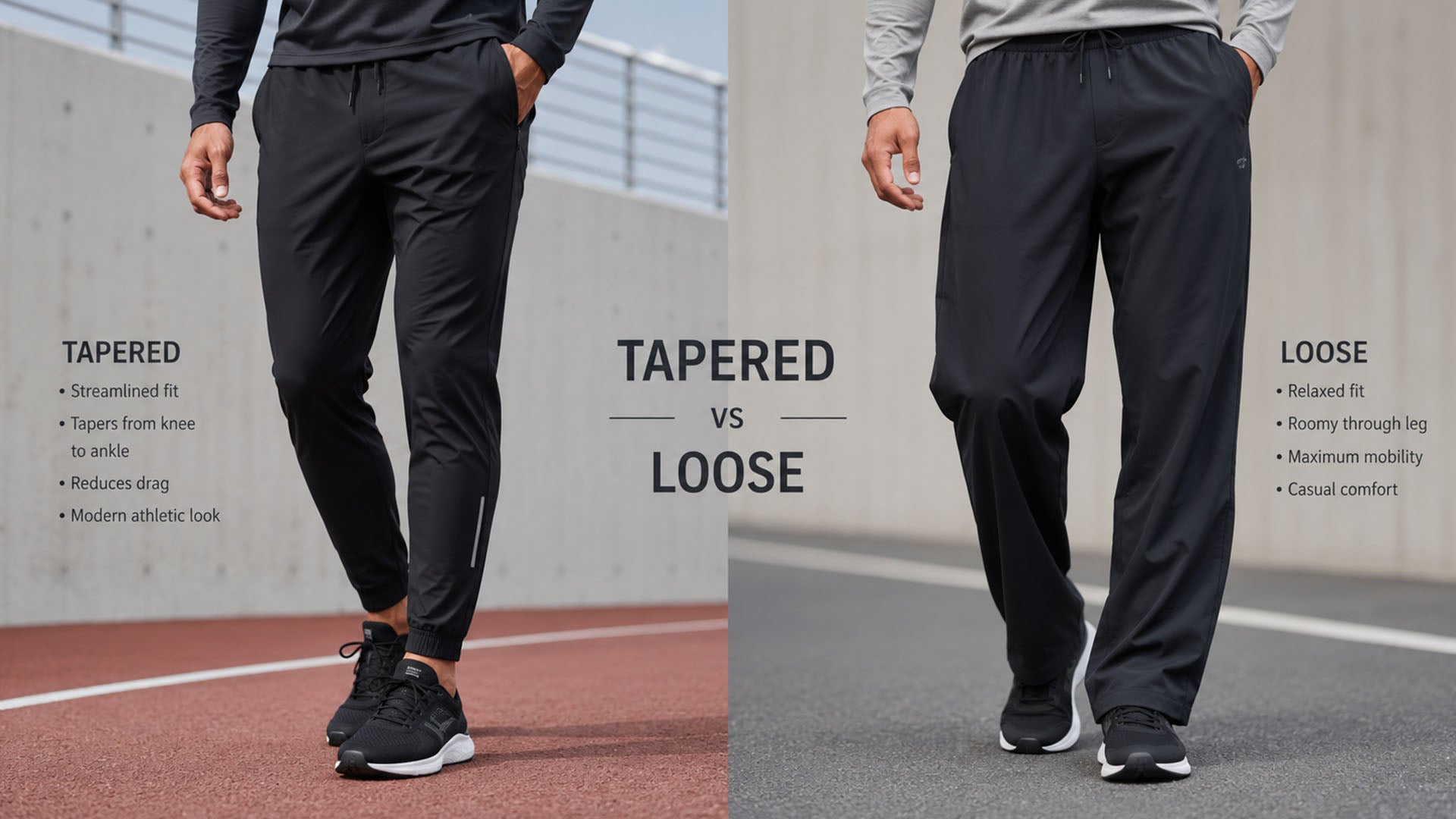 Tapered vs Loose Running Pants: Calf Fit & Hem Opening Guide