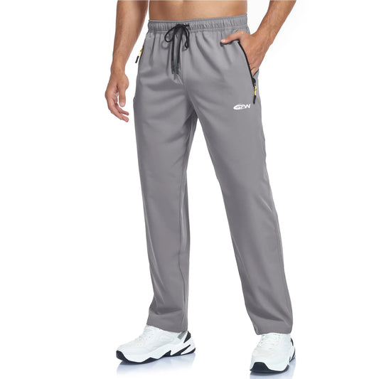 Diguan Custom Men’s Elastic Jogger Pants Breathable Quick-Dry Running Gym Training Trousers