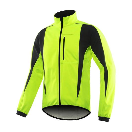 Diguan Custom Windbreaker Men's Thermal Fleece Soft Shell Winter Cycling Coat Insulated Reflective