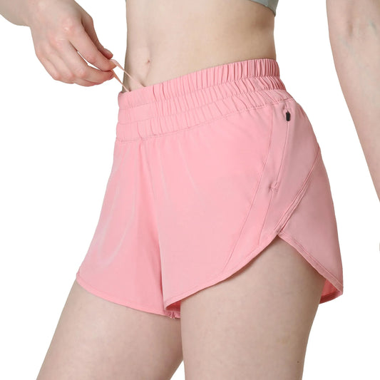 Diguan Customized Pink Sports Shorts Women's Sportswear With Multiple Colors Available Oem Custom Logo