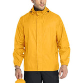 Diguan Custom Windbreaker Men's Lightweight Packable Cycling Rain Jacket Ultra Light Waterproof Reflective