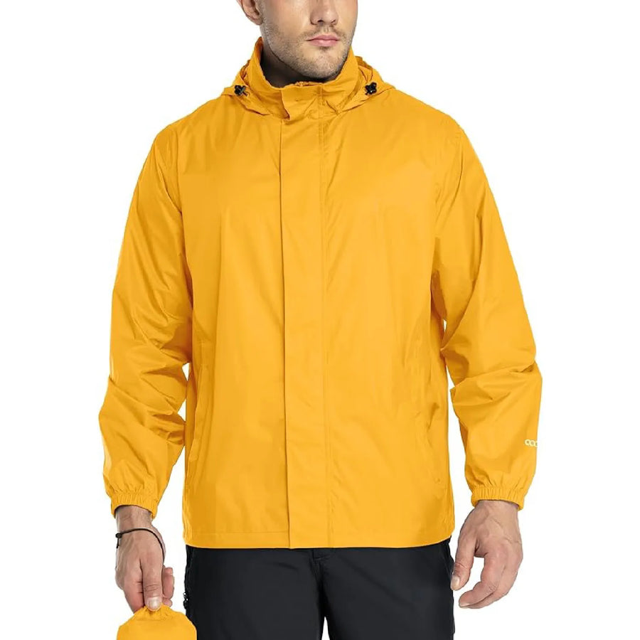 Diguan Custom Windbreaker Men's Lightweight Packable Cycling Rain Jacket Ultra Light Waterproof Reflective