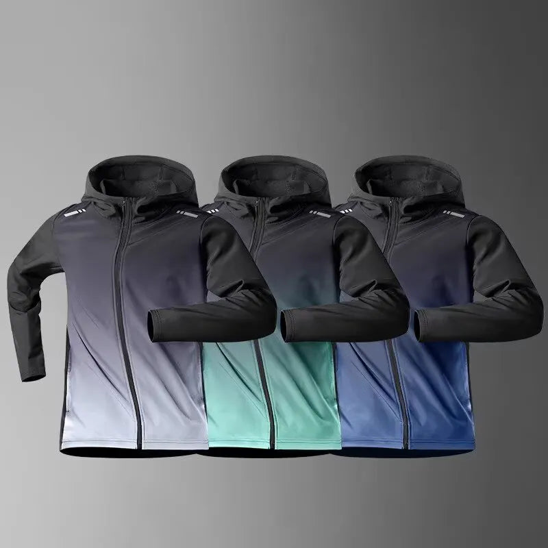 Diguan Custom Hoodie Running Wear Sportswear Full Zipper Gradient Color Made In China Fast Proofing