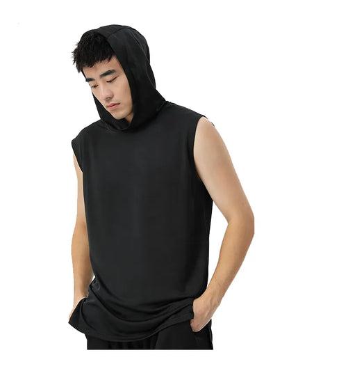 Diguan Custom Hoodie Shirt Men Casual Sleeveless Quick-Dry Fitness Tank Breathable Sports Training Vest OEM