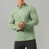 Diguan Custom Running Shirt Autumn Breathable Men’s Ultra-Lightweight Running Track Top Long Sleeve 1/4 Zip Quick-Dry