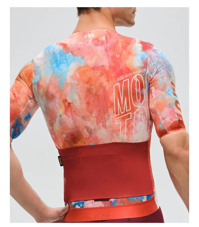 Custom Men's Cycling Jersey Moisture Wicking Bicycle Uniforms Bike Shirt Short Sleeve Customization Jersey Printing