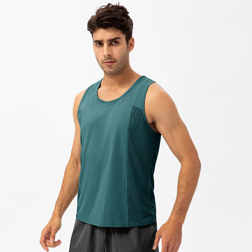 Diguan Custom Running Tank Top Quick-Dry Men’s Mesh Sports Singlet Breathable Fitness Training Vest OEM Manufacturer