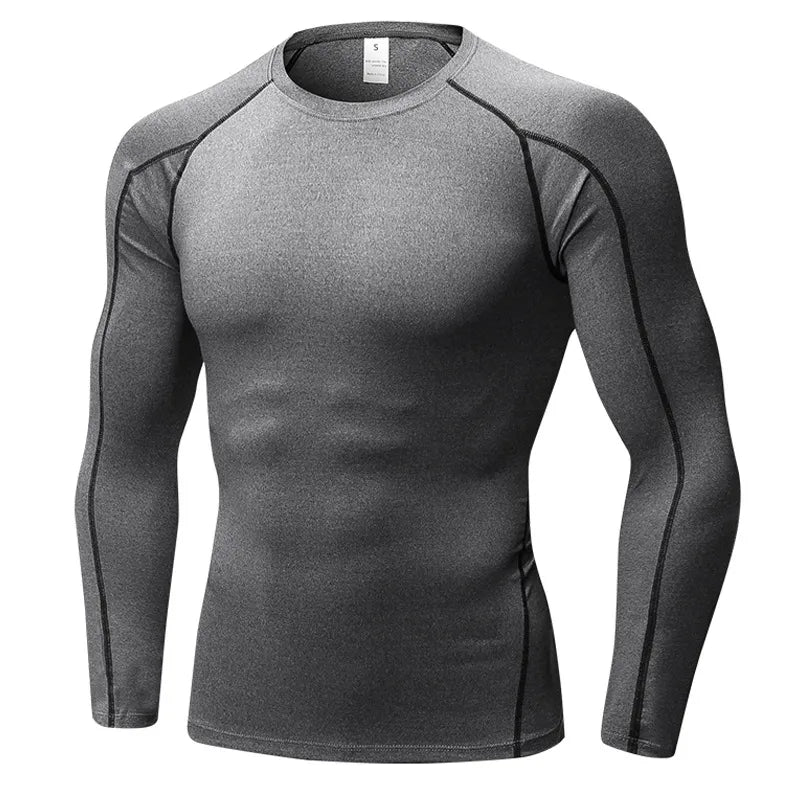 Diguan Custom Compression Shirt Men’s Long-Sleeve Quick Dry Breathable Tight Fit Gym Activewear