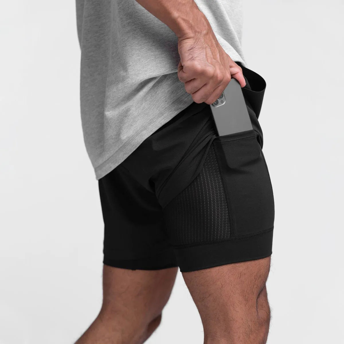 Custom Running Shorts Men s Resistant Active Performance Shorts Quick Dry Cotton Polyester Blend OEM Custom