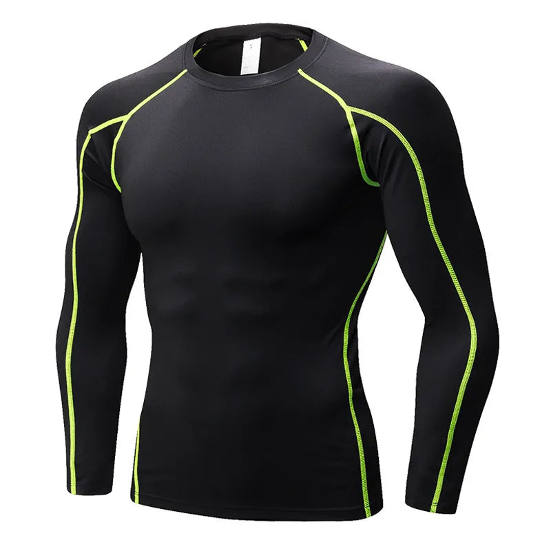 Diguan Custom Compression Shirt Men’s Long-Sleeve Quick Dry Breathable Tight Fit Gym Activewear