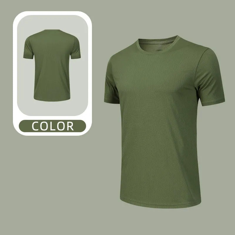 OEM Custom Breathable Running Top Quick Dry Sports T Shirt Lightweight Performance Fabric Unisex Multi Color Diguan Running Shirt Customization