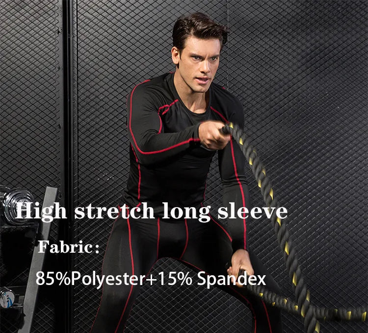 Diguan Custom Compression Shirt Men’s Long-Sleeve Quick Dry Breathable Tight Fit Gym Activewear