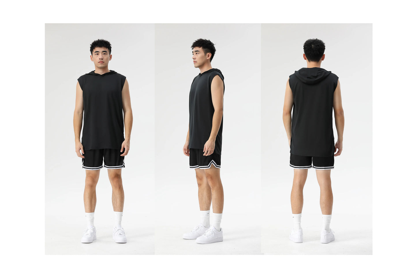 Diguan Custom Hoodie Shirt Men Casual Sleeveless Quick-Dry Fitness Tank Breathable Sports Training Vest OEM