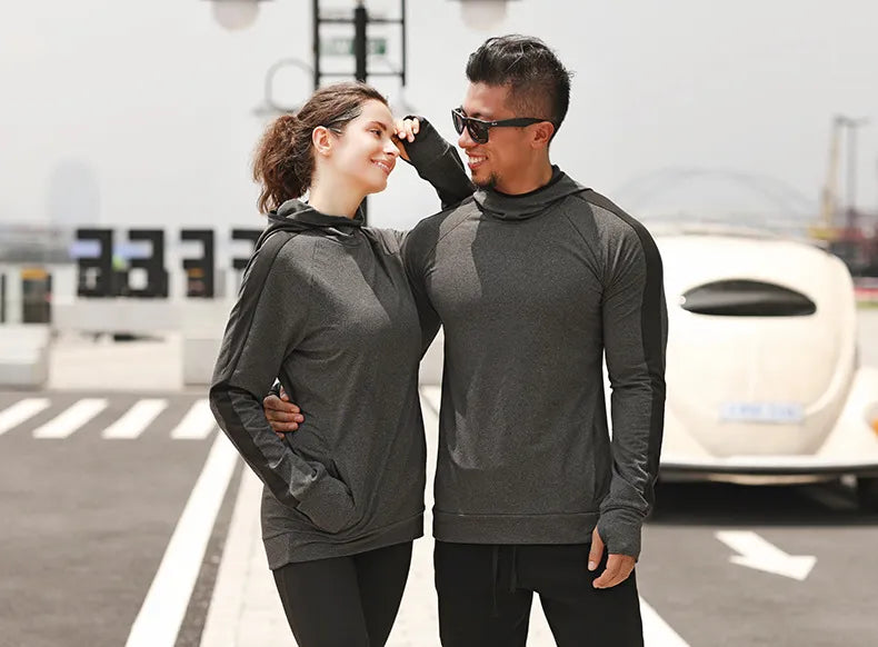 Diguan Custom Hoodie Unisex Quick-Dry Autumn/Winter Sports Hoodie Long Sleeve Breathable Fitness Top
