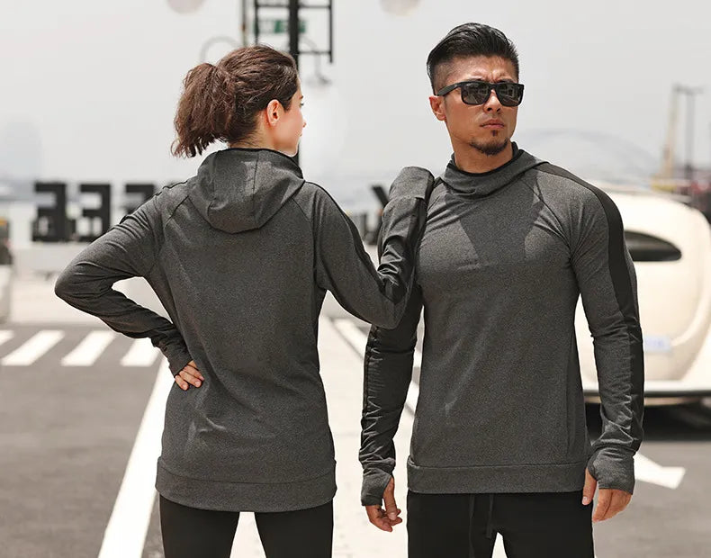 Diguan Custom Hoodie Unisex Quick-Dry Autumn/Winter Sports Hoodie Long Sleeve Breathable Fitness Top