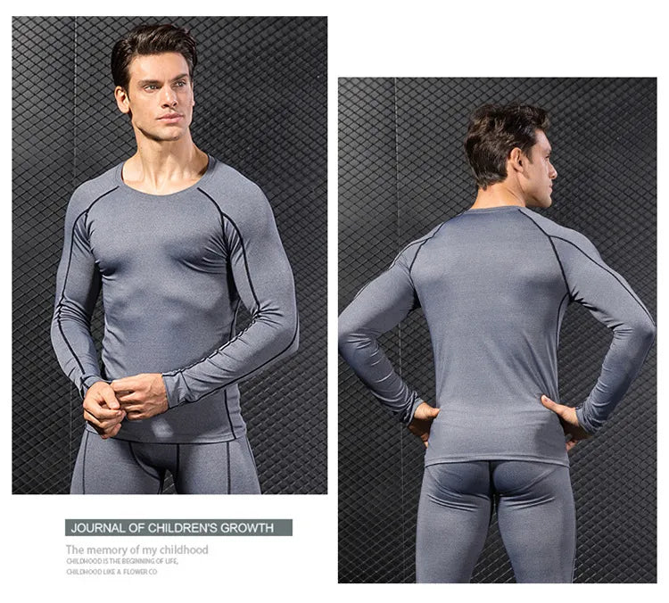 Diguan Custom Compression Shirt Men’s Long-Sleeve Quick Dry Breathable Tight Fit Gym Activewear