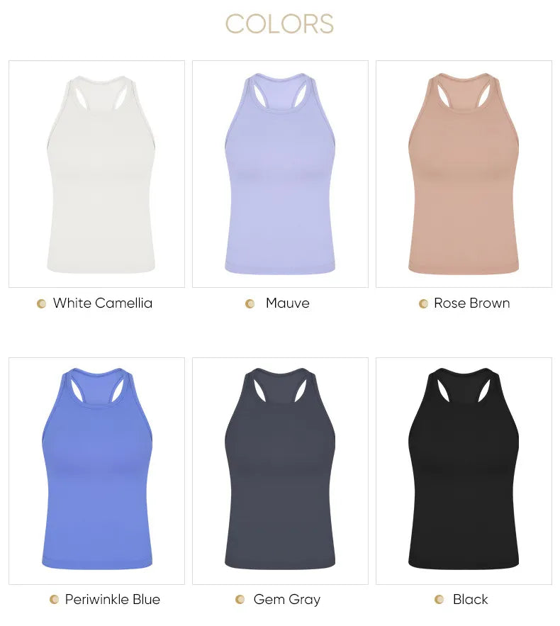 Diguan Custom Tank Top Women Sleeveless Crop Tank Square Neck Quick-Dry Stretch Workout Top CC