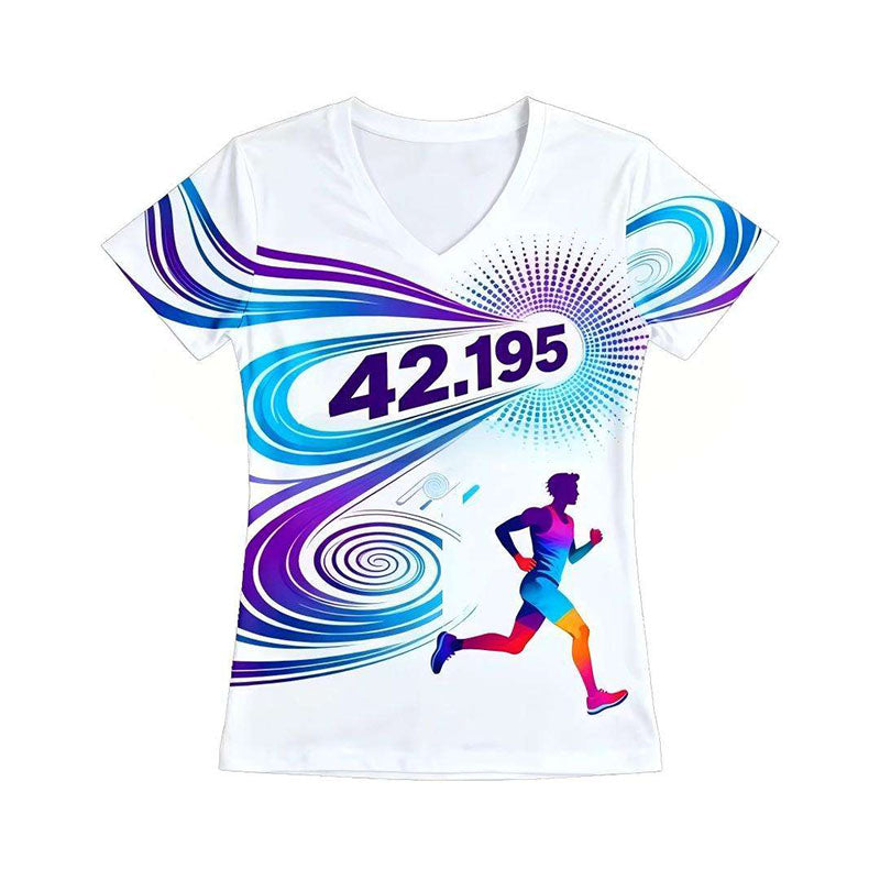Custom Womens Funny Running T Shirts Marathon Print OEM