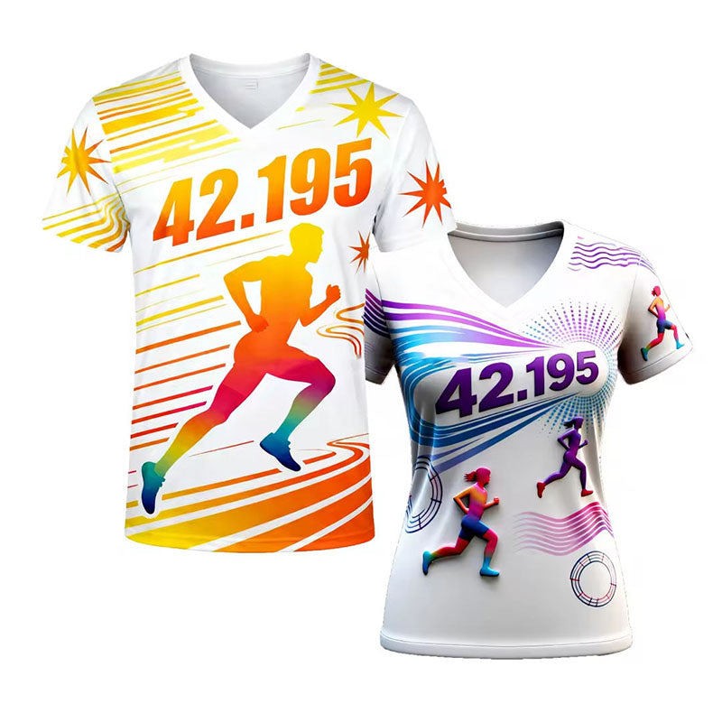Custom Womens Funny Running T Shirts Marathon Print OEM