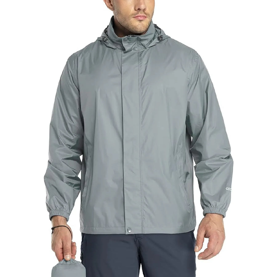 Diguan Custom Windbreaker Men's Lightweight Packable Cycling Rain Jacket Ultra Light Waterproof Reflective