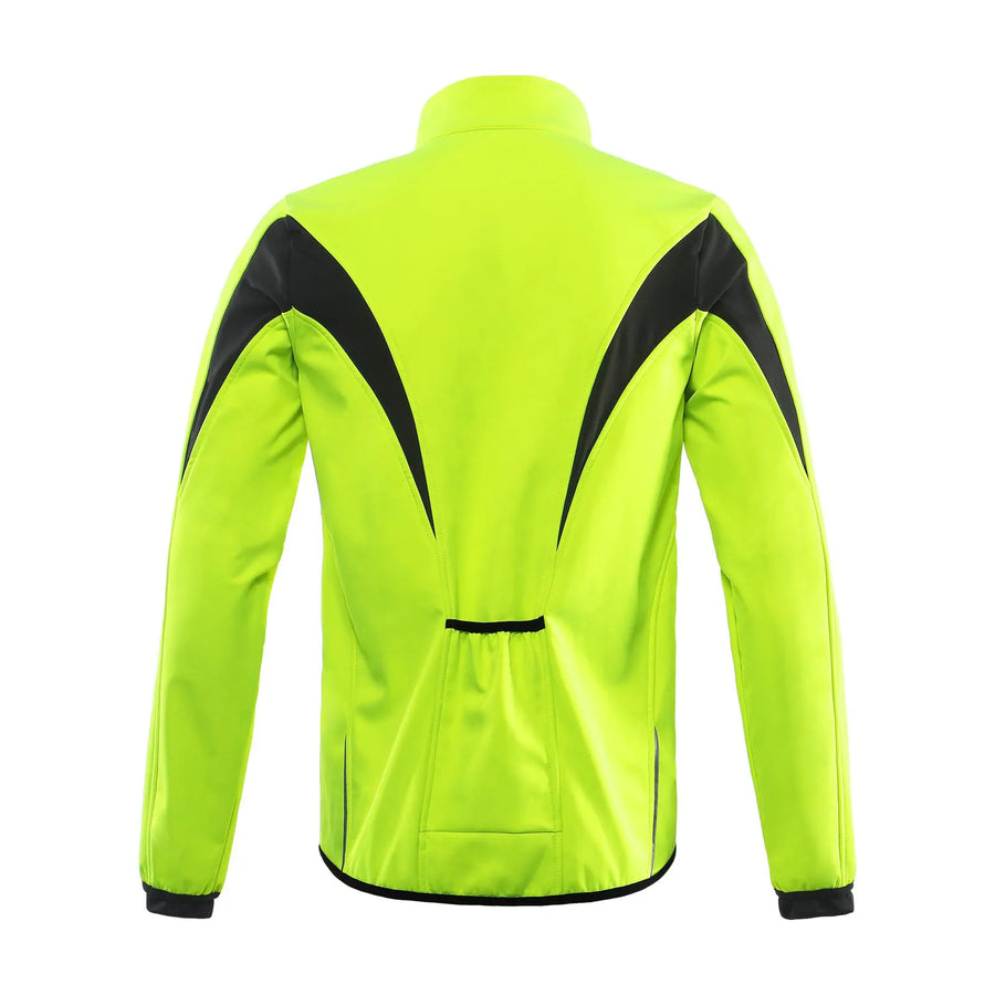 Diguan Custom Windbreaker Men's Thermal Fleece Soft Shell Winter Cycling Coat Insulated Reflective