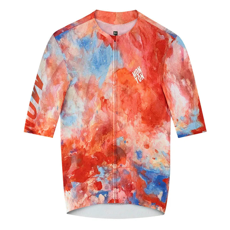 Custom Men's Cycling Jersey Moisture Wicking Bicycle Uniforms Bike Shirt Short Sleeve Customization Jersey Printing