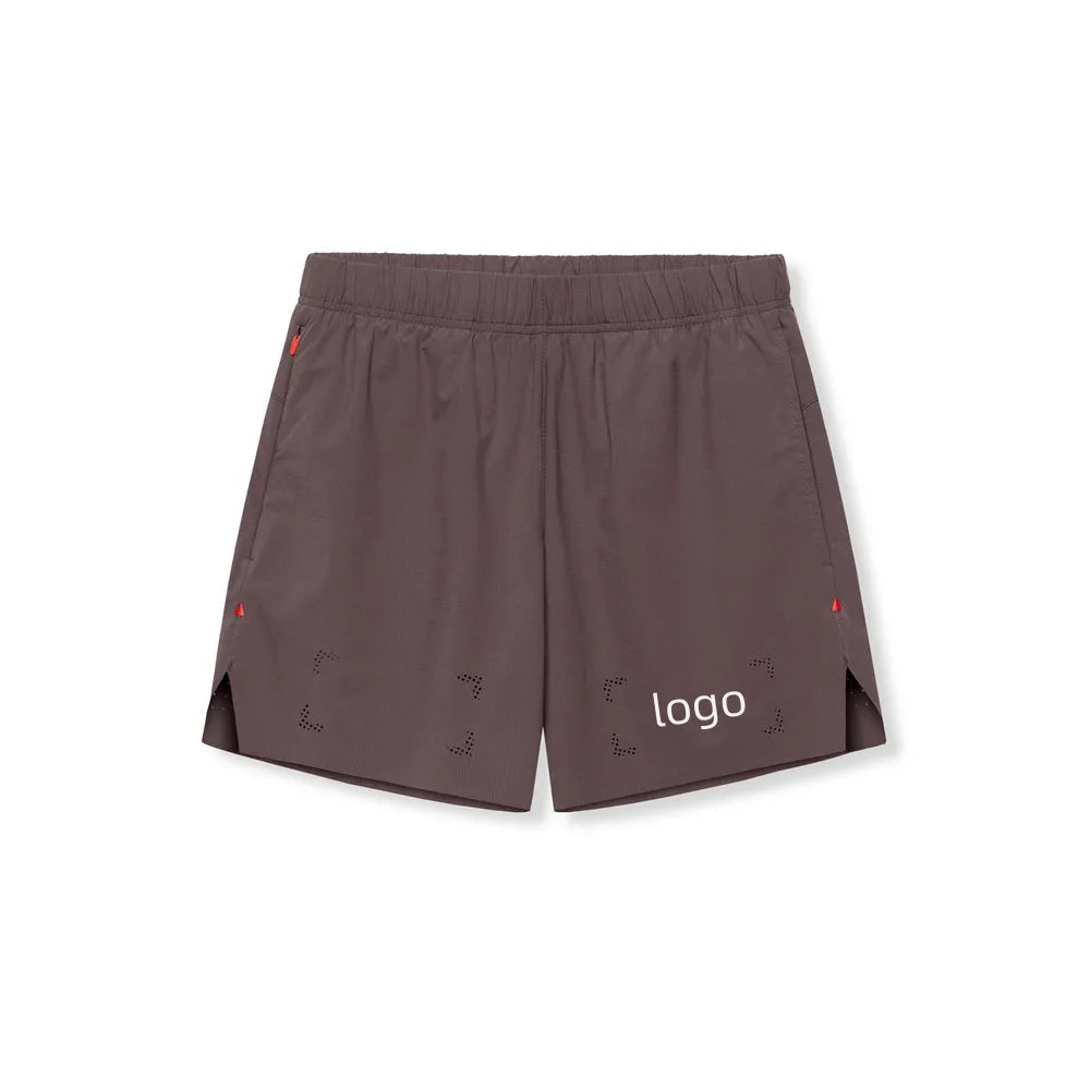 Custom Men's 2 in 1 Running Shorts with Compression Liner Quick Dry Breathable OEM ODM