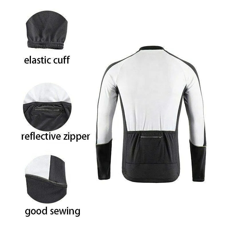 Diguan Custom Winter Jersey Men Long Sleeve Thermal Cycling Jersey Warm Plus Size