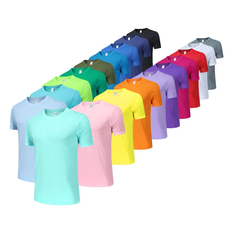 OEM Custom Breathable Running Top Quick Dry Sports T Shirt Lightweight Performance Fabric Unisex Multi Color Diguan Running Shirt Customization