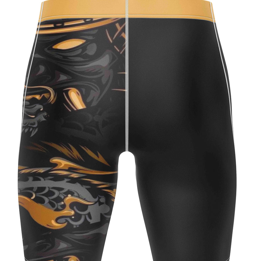 Diguan Custom Quick-Dry Sublimation Compression Shorts Men Lightweight Breathable