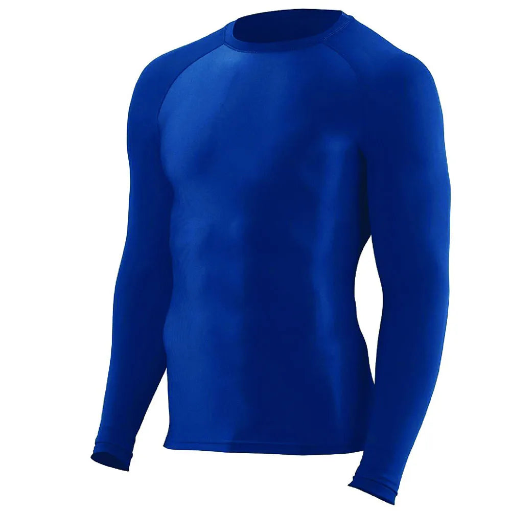 Diguan Custom Men’s Compression Training Top Slim Fit Quick-Dry Breathable Spandex-Polyester