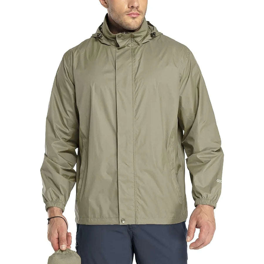 Diguan Custom Windbreaker Men's Lightweight Packable Cycling Rain Jacket Ultra Light Waterproof Reflective
