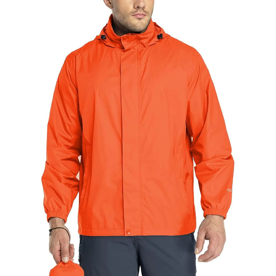 Diguan Custom Windbreaker Men's Lightweight Packable Cycling Rain Jacket Ultra Light Waterproof Reflective