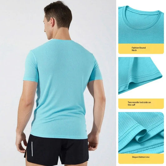 OEM Custom Breathable Running Top Quick Dry Sports T Shirt Lightweight Performance Fabric Unisex Multi Color Diguan Running Shirt Customization