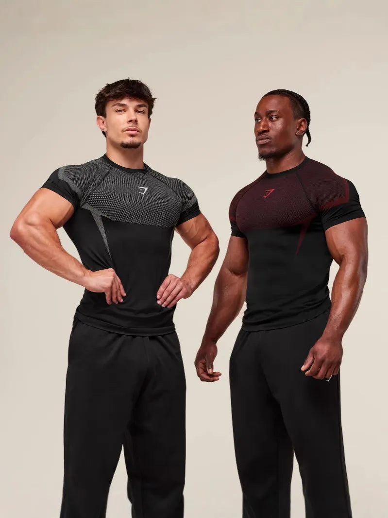 Custom Compression Running T Shirt Short Sleeve Quick Dry Breathable OEM ODM