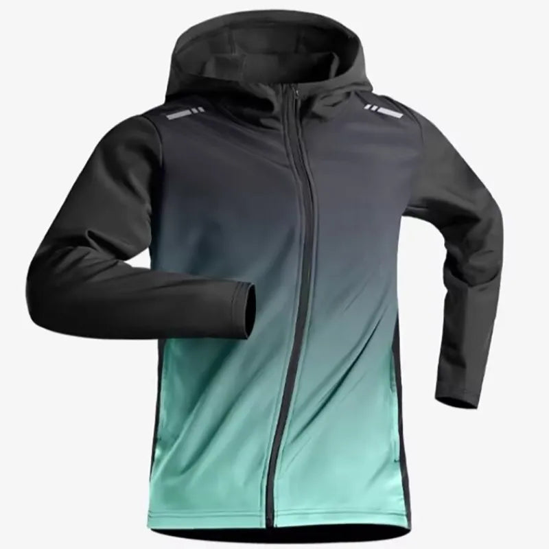 Diguan Custom Hoodie Running Wear Sportswear Full Zipper Gradient Color Made In China Fast Proofing