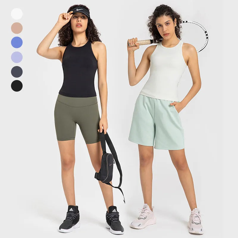 Diguan Custom Tank Top Women Sleeveless Crop Tank Square Neck Quick-Dry Stretch Workout Top CC