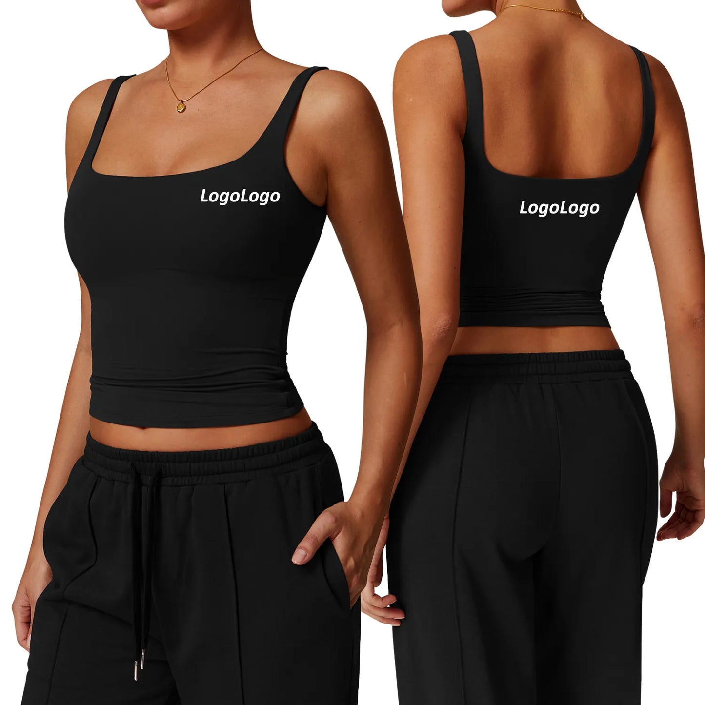 Diguan Running Tank Top Customization Sports Quick Drying Sweat Absorbing Breathable Custom Logo Women Sleeveless Crop Sport Tank Quick-Dry Breathable Performance Top